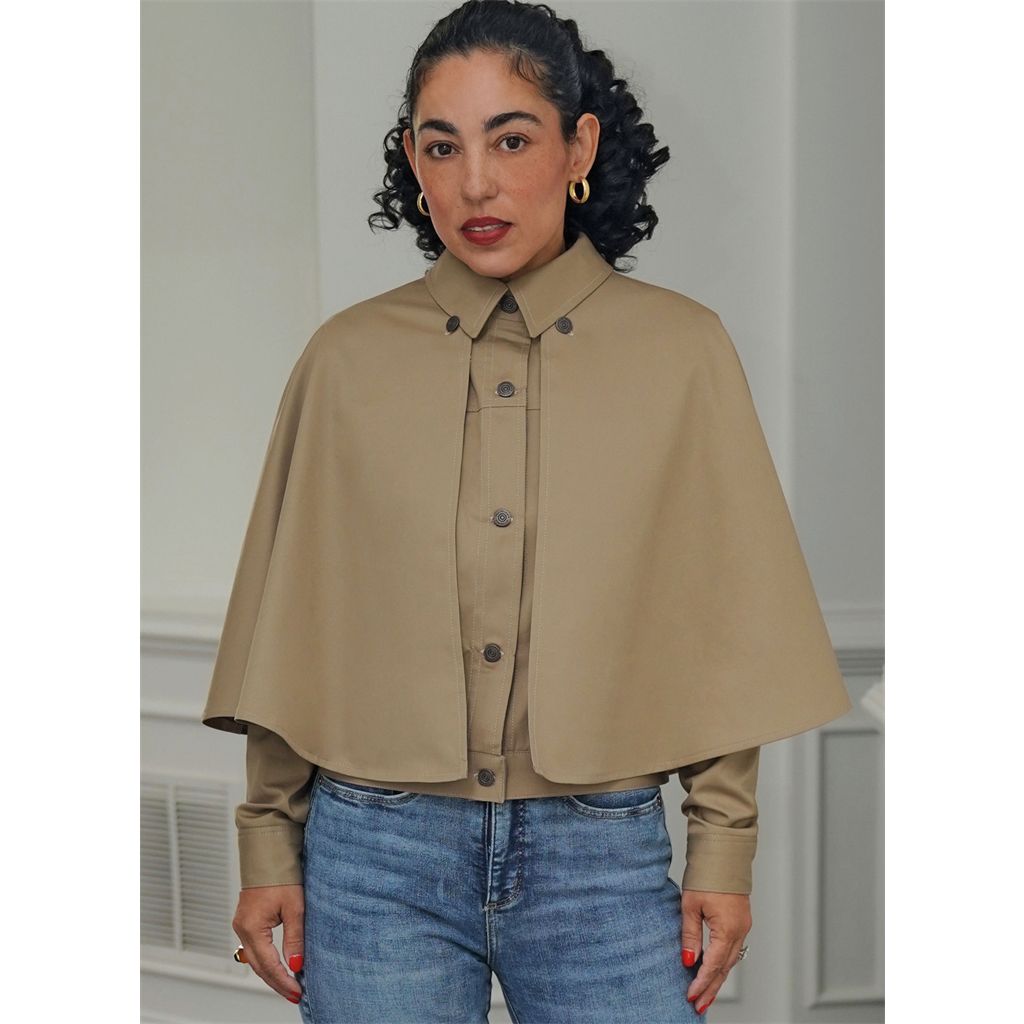 Simplicity Sewing Pattern S3168 Misses Jacket with Detachable Capelet in Two Lengths by Mimi G Style 3168 Image 4 From Patternsandplains.com