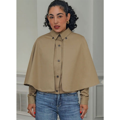 Simplicity Sewing Pattern S3168 Misses Jacket with Detachable Capelet in Two Lengths by Mimi G Style 3168 Image 4 From Patternsandplains.com