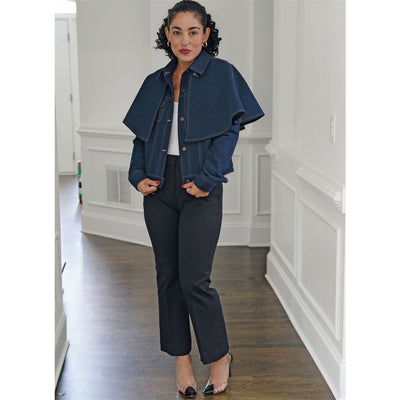 Simplicity Sewing Pattern S3168 Misses Jacket with Detachable Capelet in Two Lengths by Mimi G Style 3168 Image 6 From Patternsandplains.com