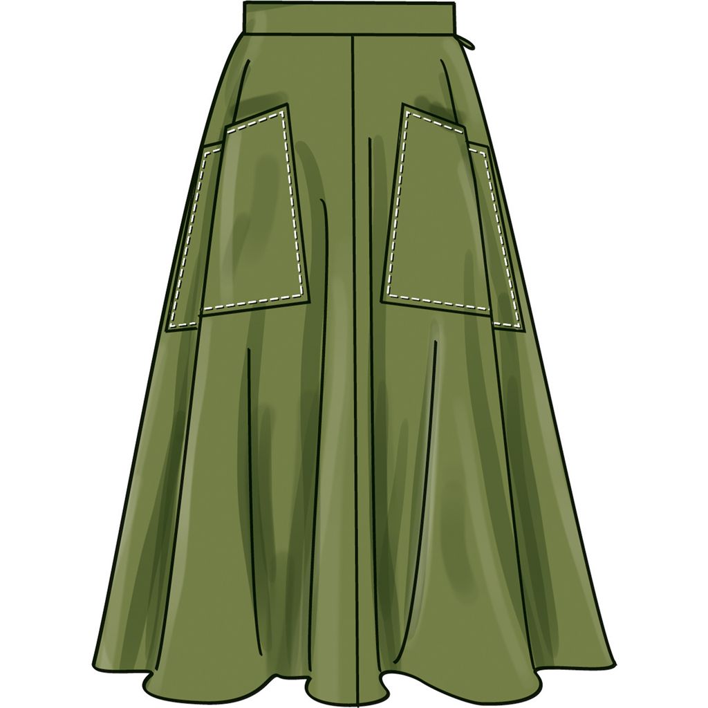 Simplicity Sewing Pattern S3169 Misses and Womens Full Skirt with Pocket Variations 3169 Image 5 From Patternsandplains.com