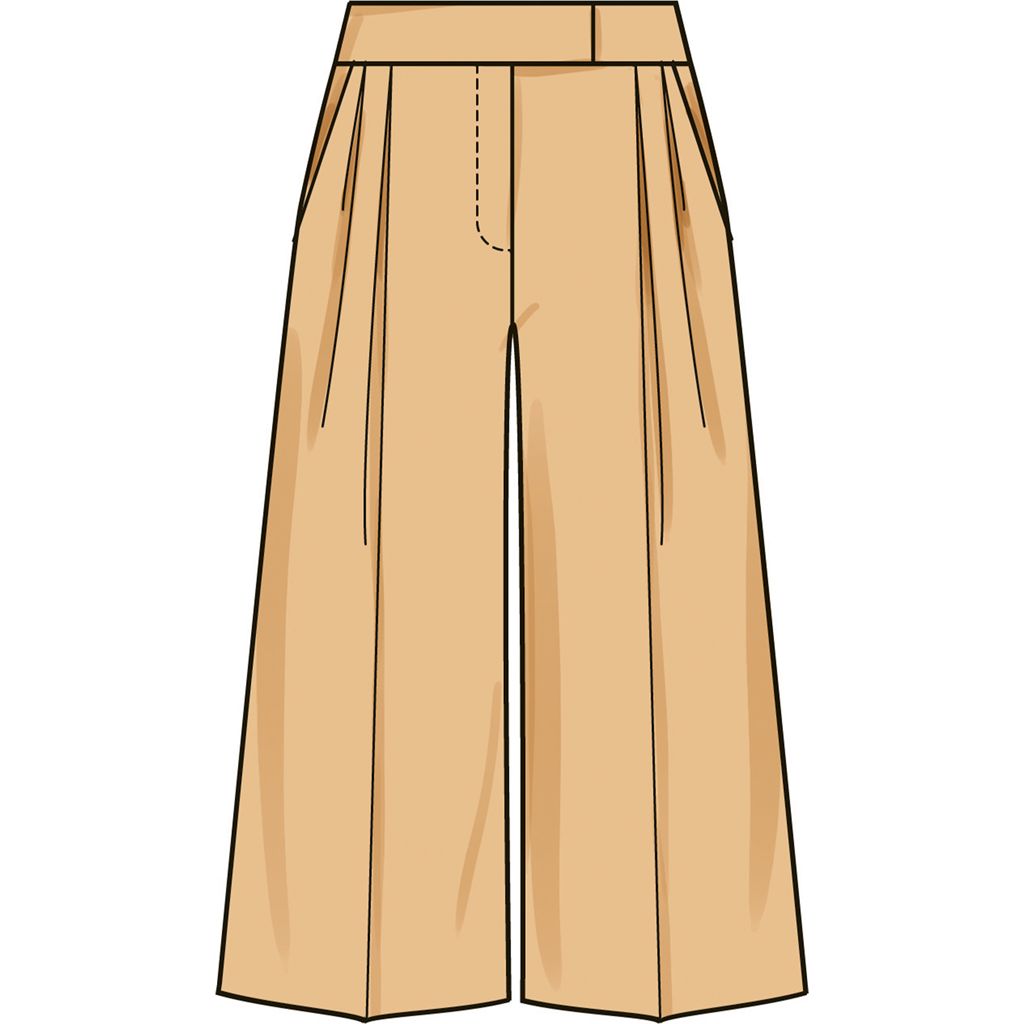 Simplicity Sewing Pattern S3170 Misses Wide Leg Pleated Pants with Length and Waistband Variations 3170 Image 3 From Patternsandplains.com