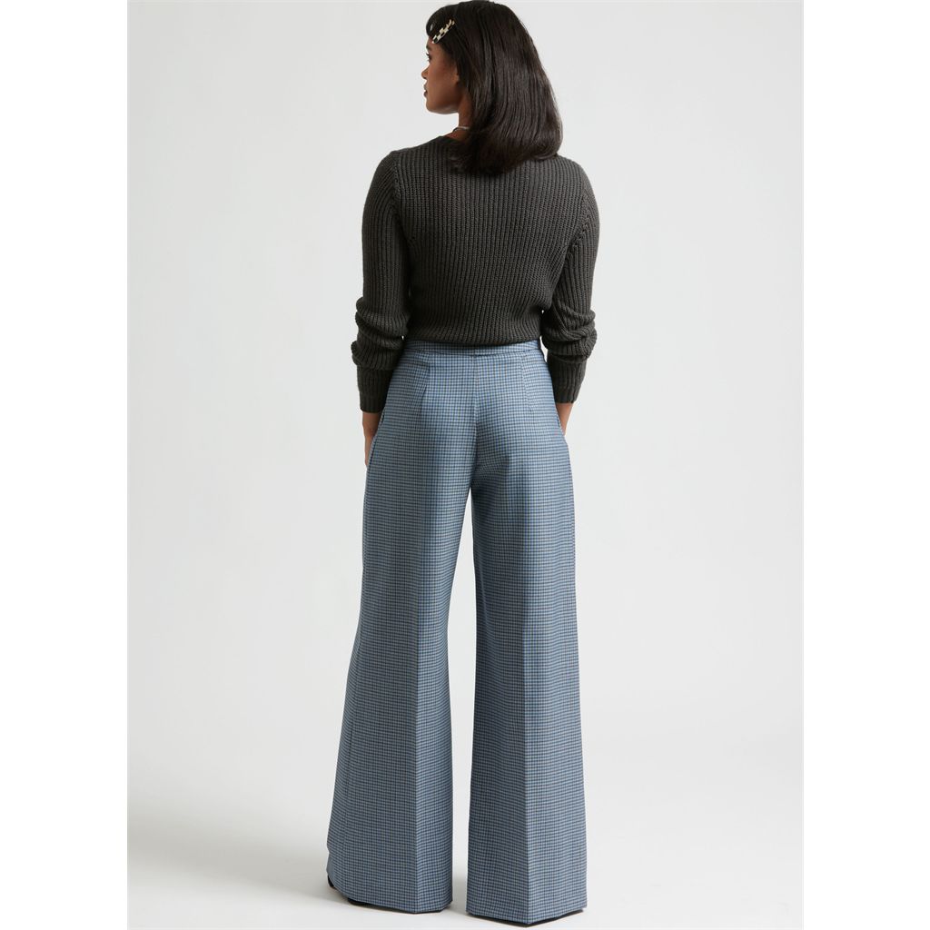Simplicity Sewing Pattern S3170 Misses Wide Leg Pleated Pants with Length and Waistband Variations 3170 Image 6 From Patternsandplains.com