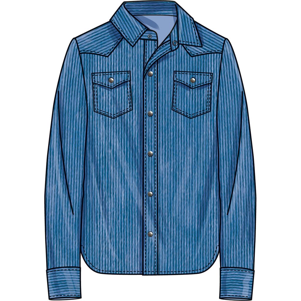 Simplicity Sewing Pattern S3171 Unisex Western Style Shirt 3171 Image 3 From Patternsandplains.com