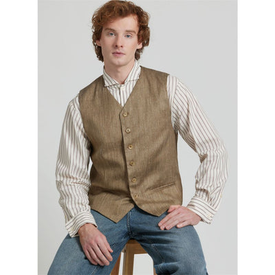 Simplicity Sewing Pattern S3172 Mens Vest and Slim Fit Shirt 3172 Image 2 From Patternsandplains.com