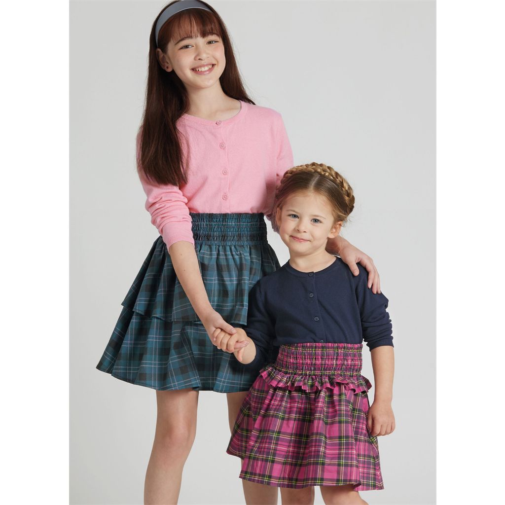 Simplicity Sewing Pattern S3175 Childrens and Girls Faux Smocking Skirts 3175 Image 2 From Patternsandplains.com
