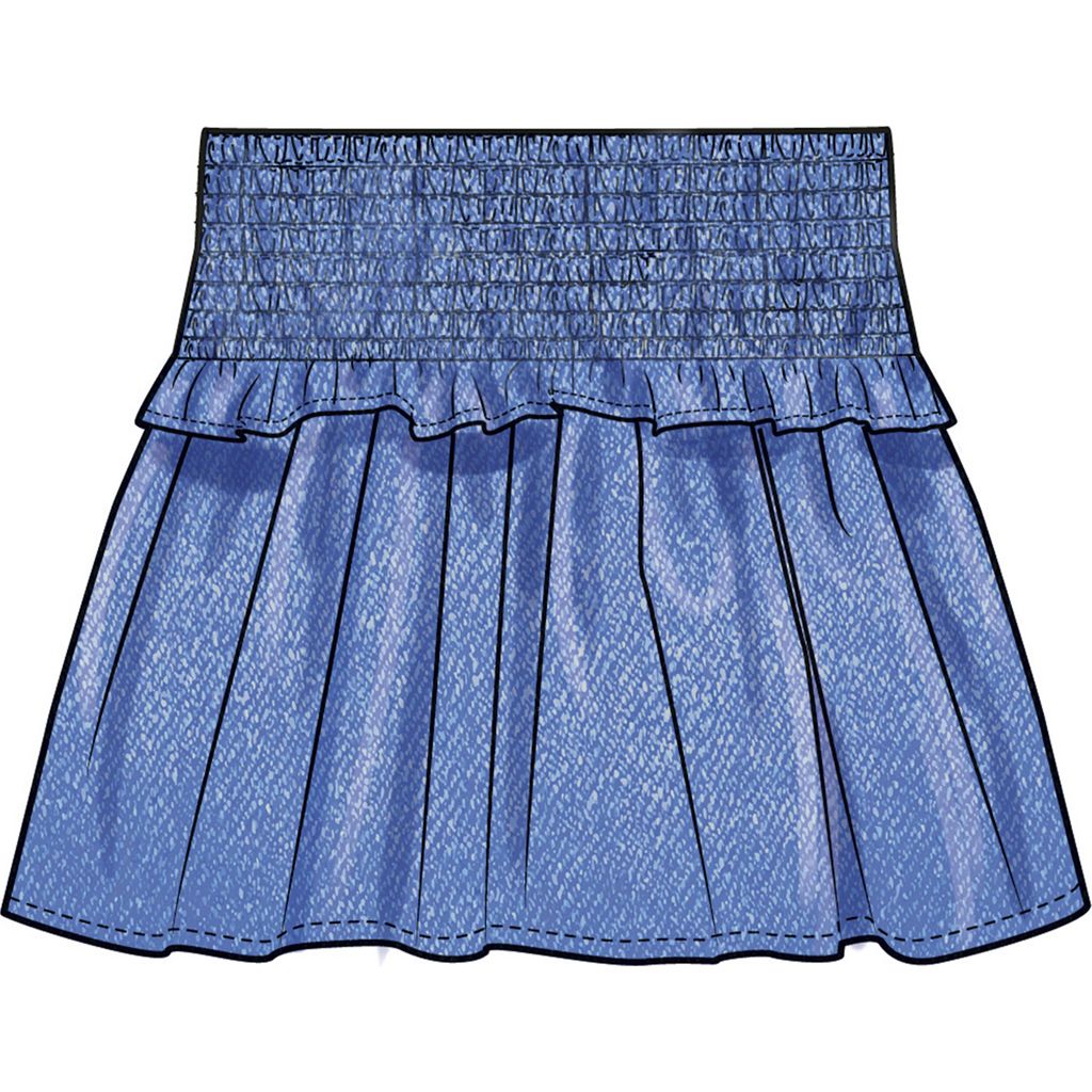 Simplicity Sewing Pattern S3175 Childrens and Girls Faux Smocking Skirts 3175 Image 3 From Patternsandplains.com