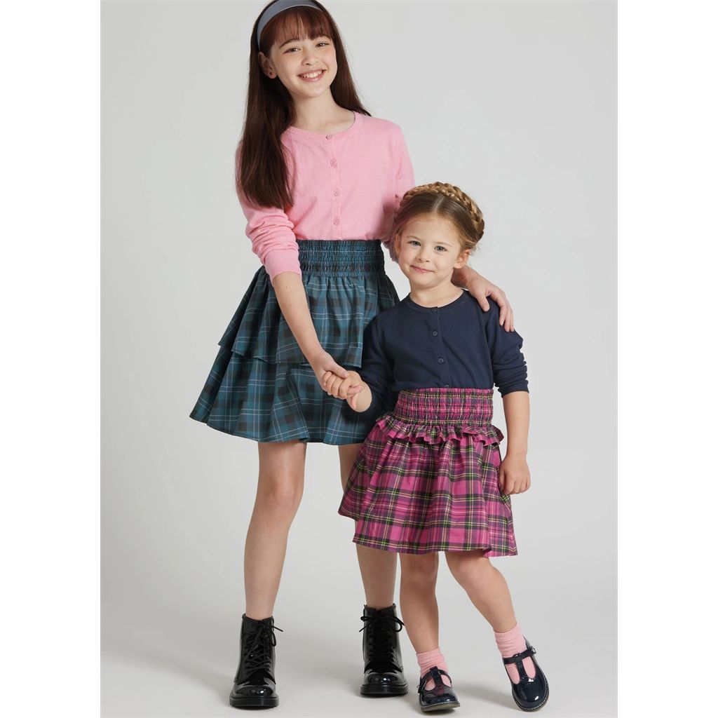 Simplicity Sewing Pattern S3175 Childrens and Girls Faux Smocking Skirts 3175 Image 6 From Patternsandplains.com
