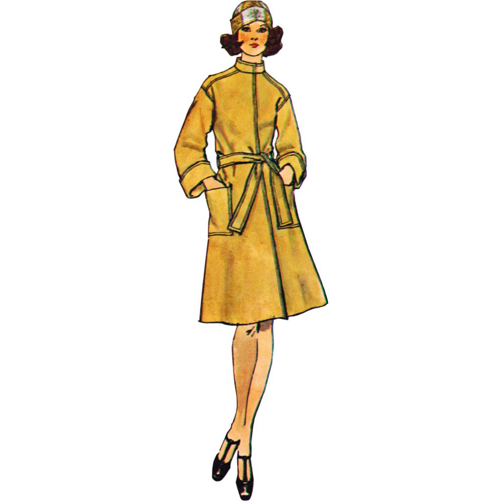 Simplicity Sewing Pattern S3178 1970s Misses Jiffy Unlined Front Wrap Coat in Two Lengths 3178 Image 2 From Patternsandplains.com