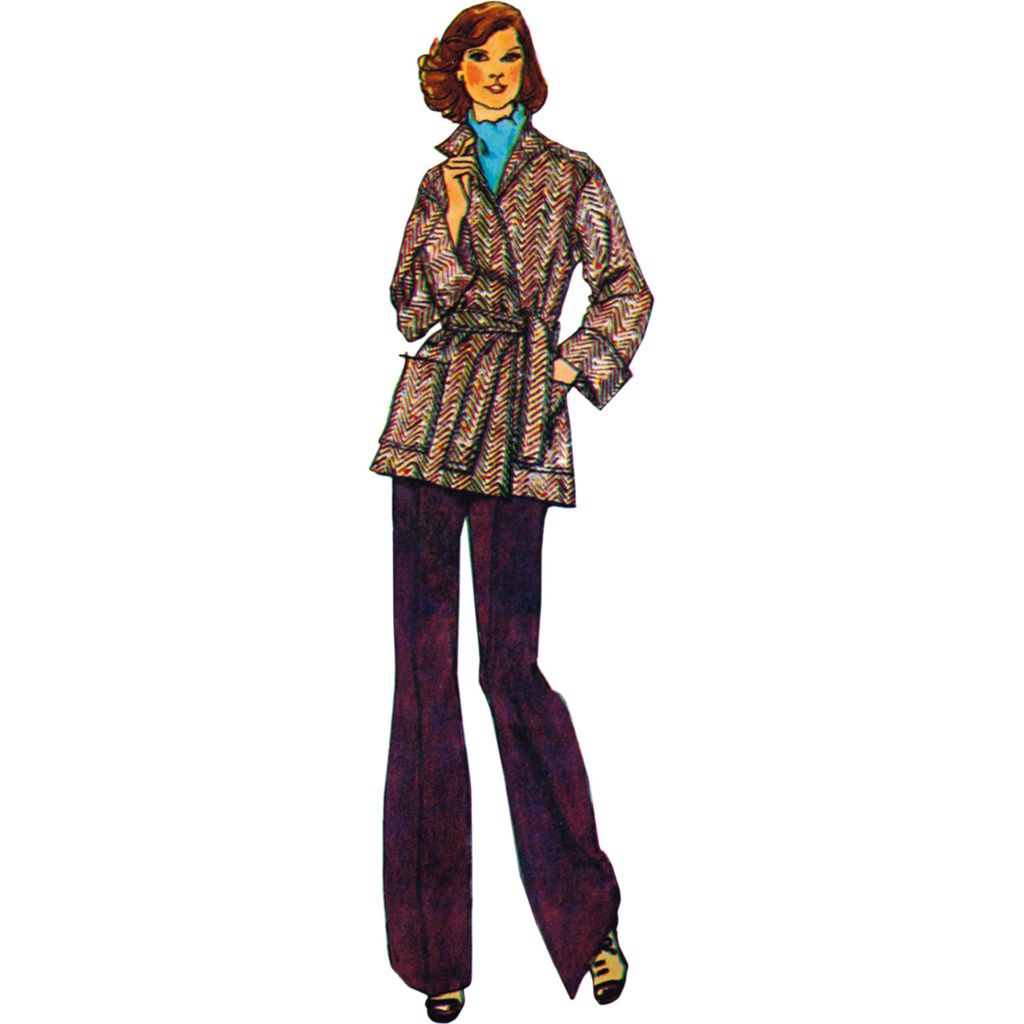 Simplicity Sewing Pattern S3178 1970s Misses Jiffy Unlined Front Wrap Coat in Two Lengths 3178 Image 3 From Patternsandplains.com