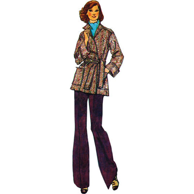 Simplicity Sewing Pattern S3178 1970s Misses Jiffy Unlined Front Wrap Coat in Two Lengths 3178 Image 3 From Patternsandplains.com
