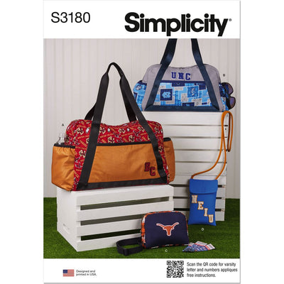 Simplicity Sewing Pattern S3180 Totes in two sizes belt bag and pouch 3180 Image 1 From Patternsandplains.com