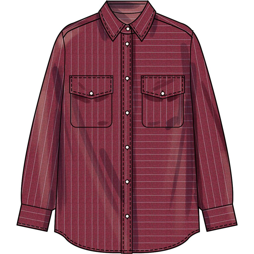 Simplicity Sewing Pattern S3194 Misses Shirt with Sleeve Variations 3194 Image 4 From Patternsandplains.com