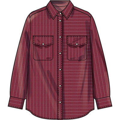 Simplicity Sewing Pattern S3194 Misses Shirt with Sleeve Variations 3194 Image 4 From Patternsandplains.com