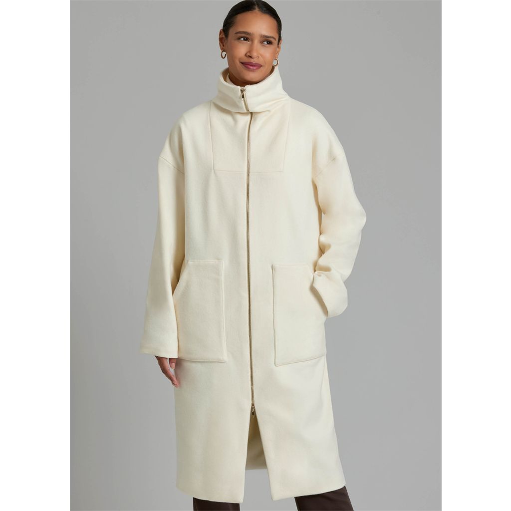 Simplicity Sewing Pattern S3196 Misses High Collar Coat in Three Lengths 3196 Image 2 From Patternsandplains.com