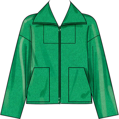 Simplicity Sewing Pattern S3196 Misses High Collar Coat in Three Lengths 3196 Image 3 From Patternsandplains.com