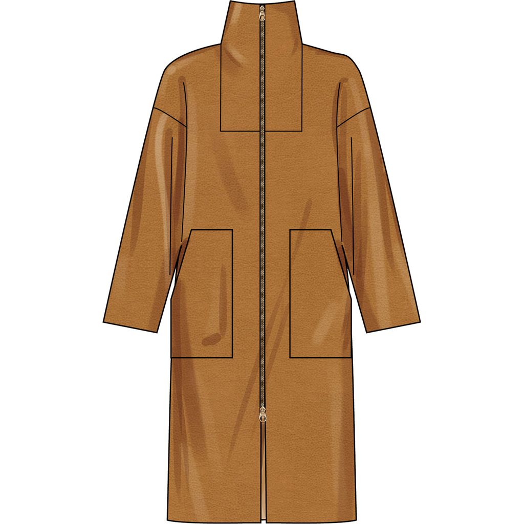 Simplicity Sewing Pattern S3196 Misses High Collar Coat in Three Lengths 3196 Image 5 From Patternsandplains.com