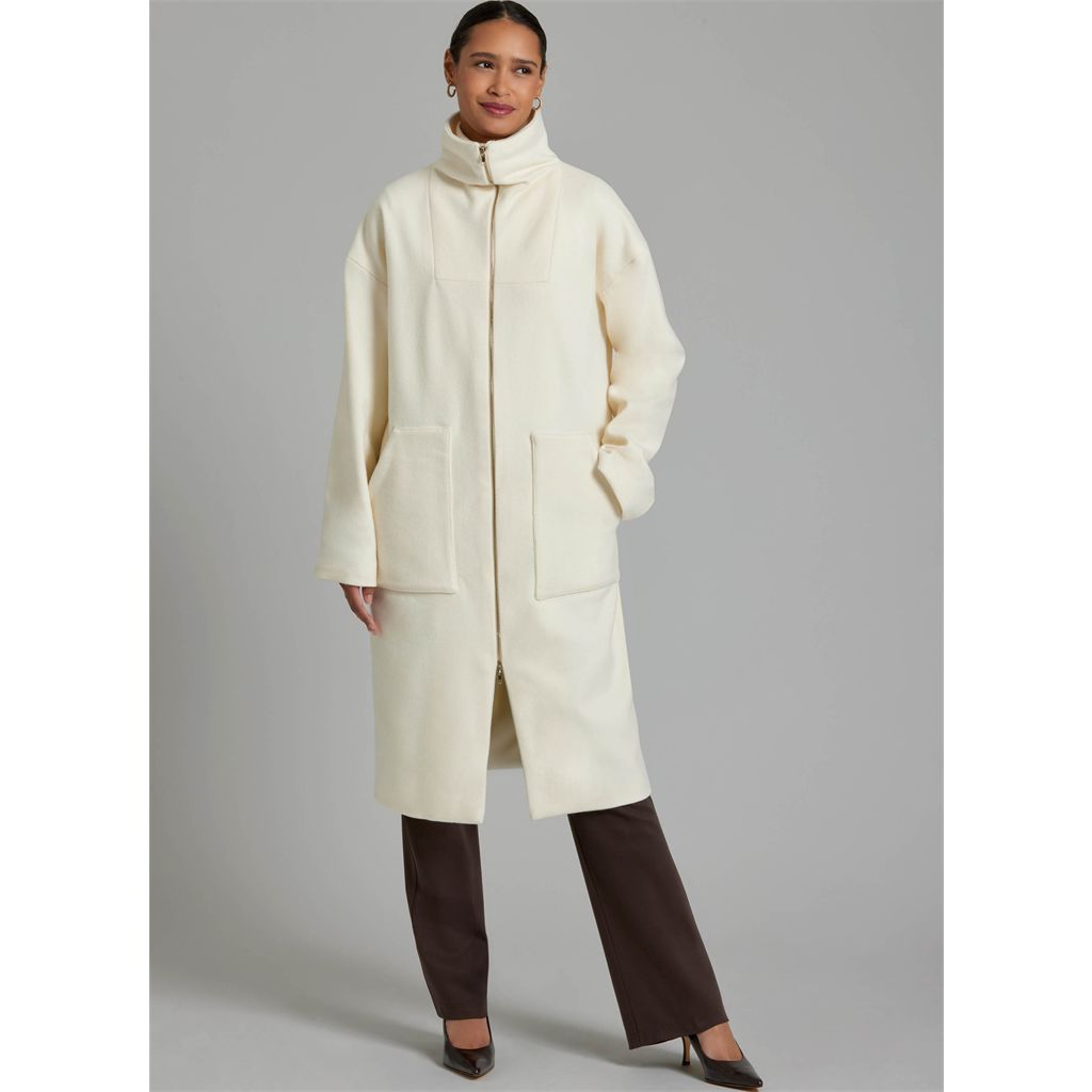 Simplicity Sewing Pattern S3196 Misses High Collar Coat in Three Lengths 3196 Image 6 From Patternsandplains.com
