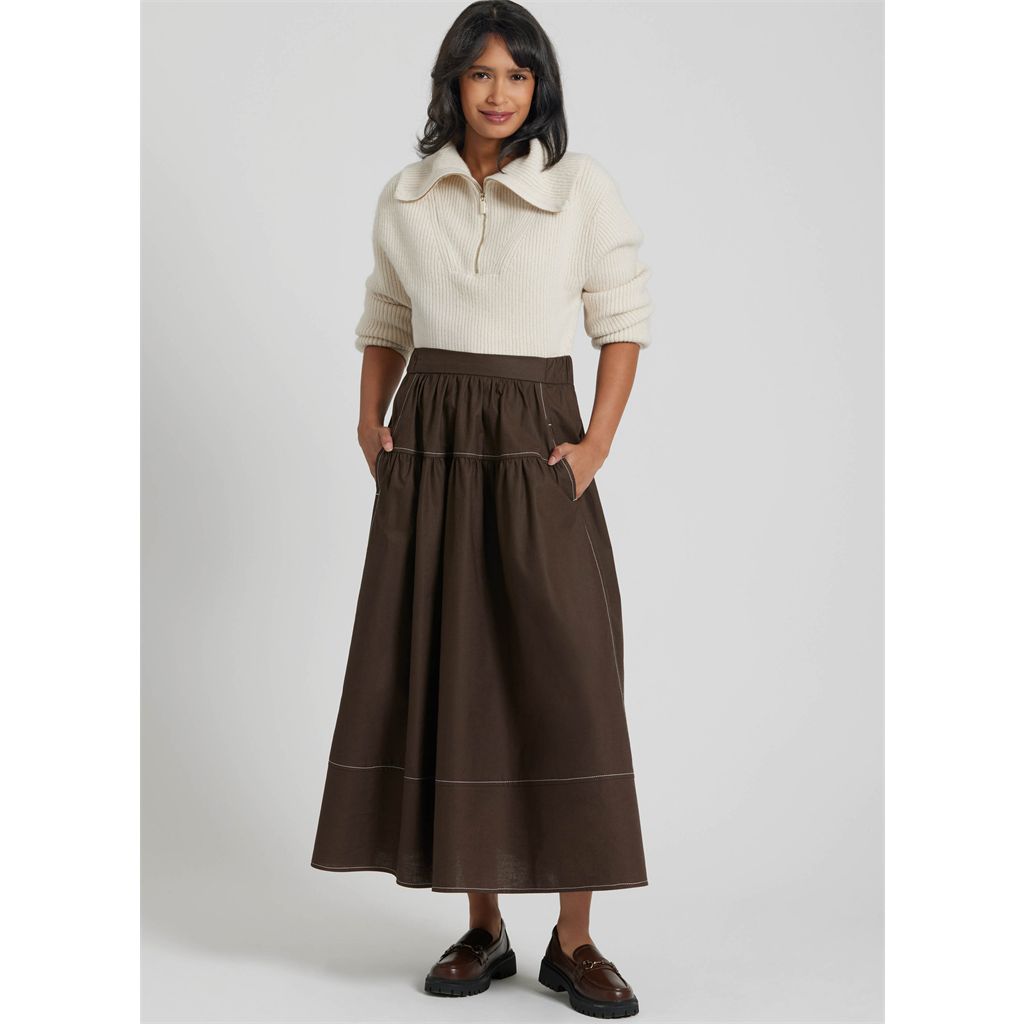 Simplicity Sewing Pattern S3198 Misses Gathered Skirt in Two Lengths 3198 Image 2 From Patternsandplains.com
