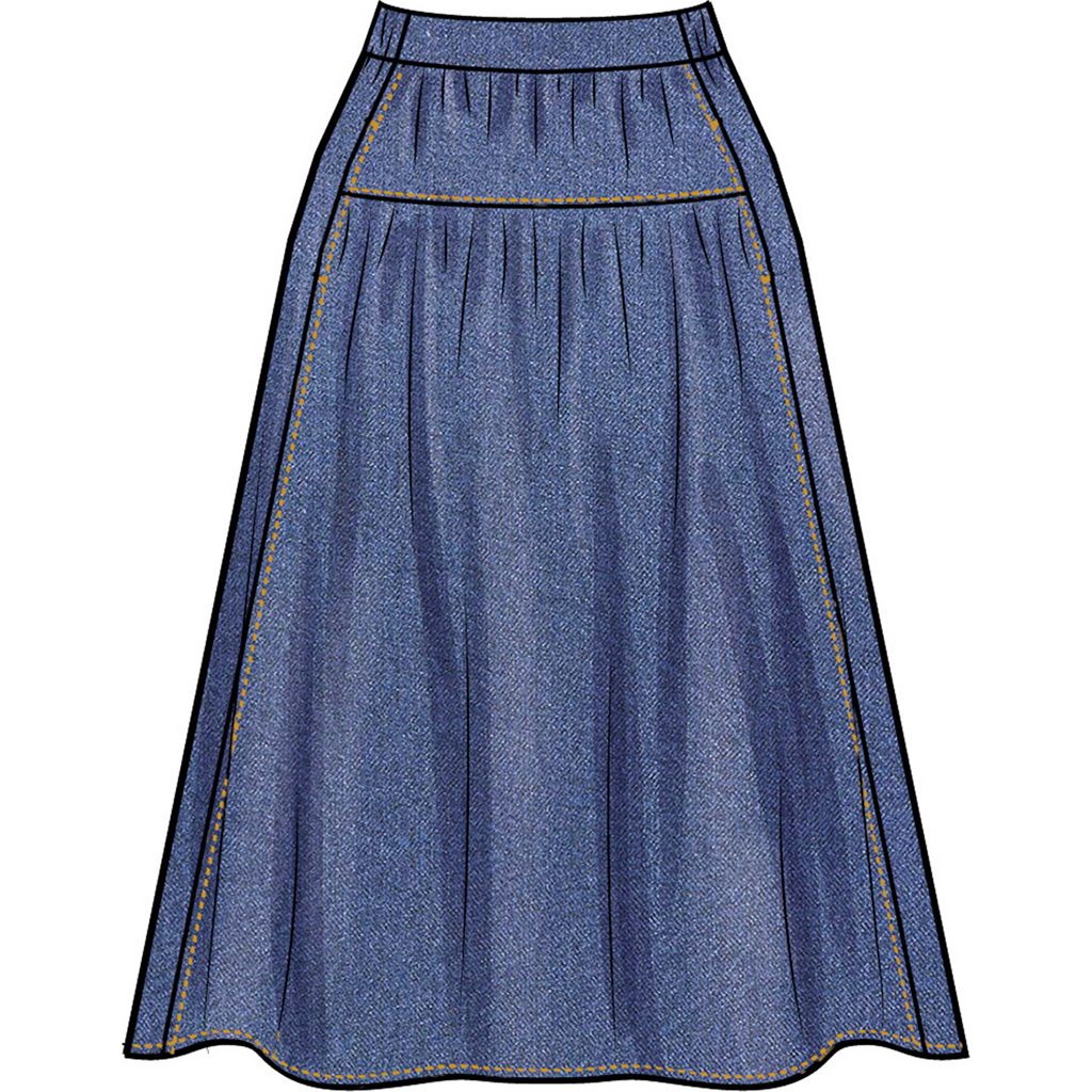 Simplicity Sewing Pattern S3198 Misses Gathered Skirt in Two Lengths 3198 Image 3 From Patternsandplains.com