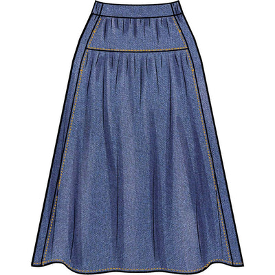 Simplicity Sewing Pattern S3198 Misses Gathered Skirt in Two Lengths 3198 Image 3 From Patternsandplains.com