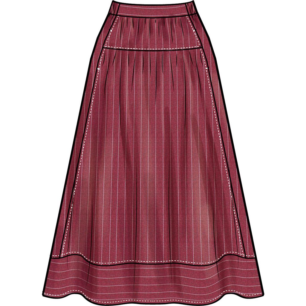 Simplicity Sewing Pattern S3198 Misses Gathered Skirt in Two Lengths 3198 Image 4 From Patternsandplains.com