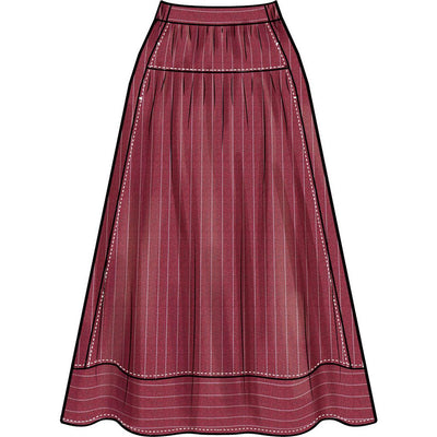 Simplicity Sewing Pattern S3198 Misses Gathered Skirt in Two Lengths 3198 Image 4 From Patternsandplains.com