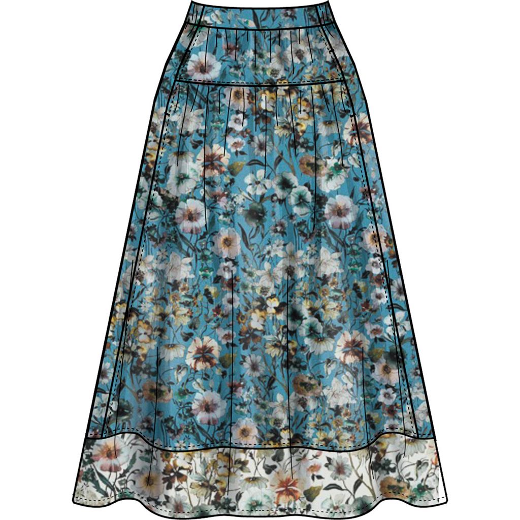 Simplicity Sewing Pattern S3198 Misses Gathered Skirt in Two Lengths 3198 Image 5 From Patternsandplains.com