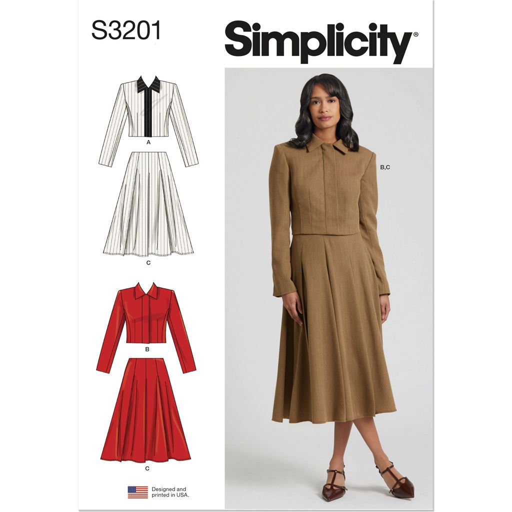 Simplicity Sewing Pattern S3201 Misses Jacket and Skirt 3201 Image 1 From Patternsandplains.com