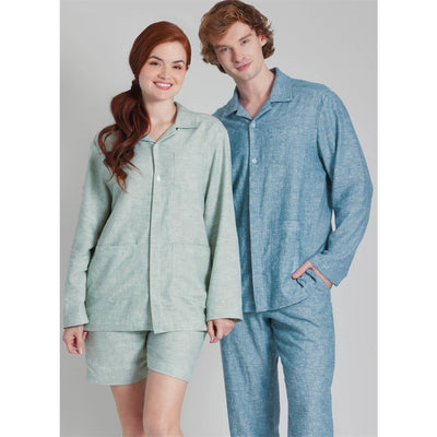 Simplicity Sewing Pattern S3204 Unisex Pyjamas 3204 Image 2 From Patternsandplains.com