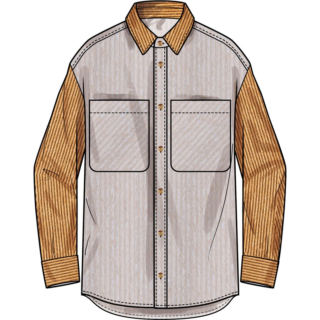 Simplicity Sewing Pattern S3207 Mens Oversized Shirt 3207 Image 4 From Patternsandplains.com