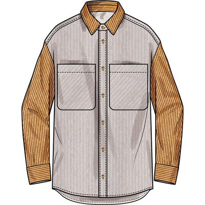 Simplicity Sewing Pattern S3207 Mens Oversized Shirt 3207 Image 4 From Patternsandplains.com