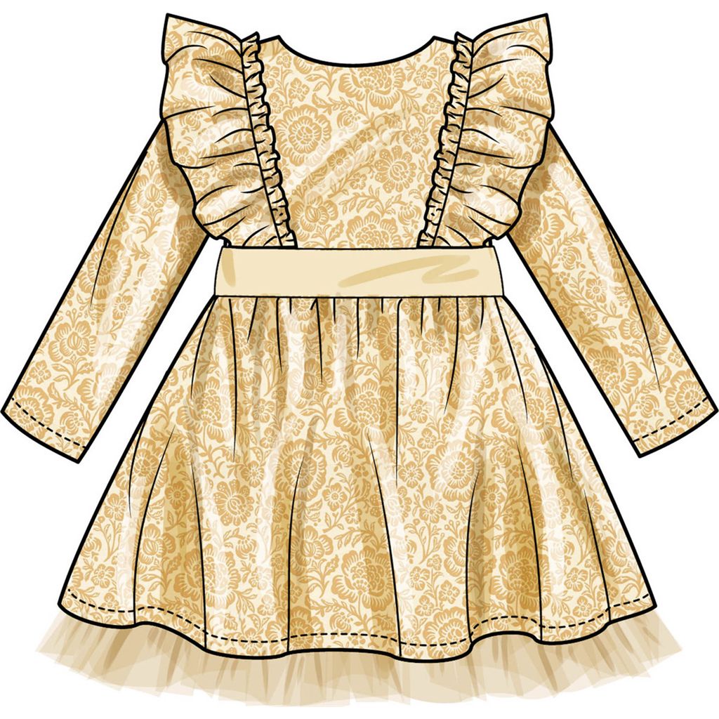 Simplicity Sewing Pattern S3209 Childrens Dress with Sleeve Variations 3209 Image 5 From Patternsandplains.com