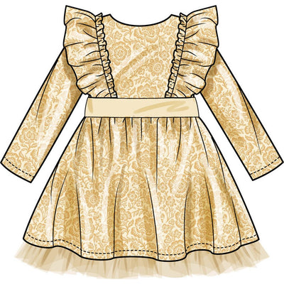 Simplicity Sewing Pattern S3209 Childrens Dress with Sleeve Variations 3209 Image 5 From Patternsandplains.com