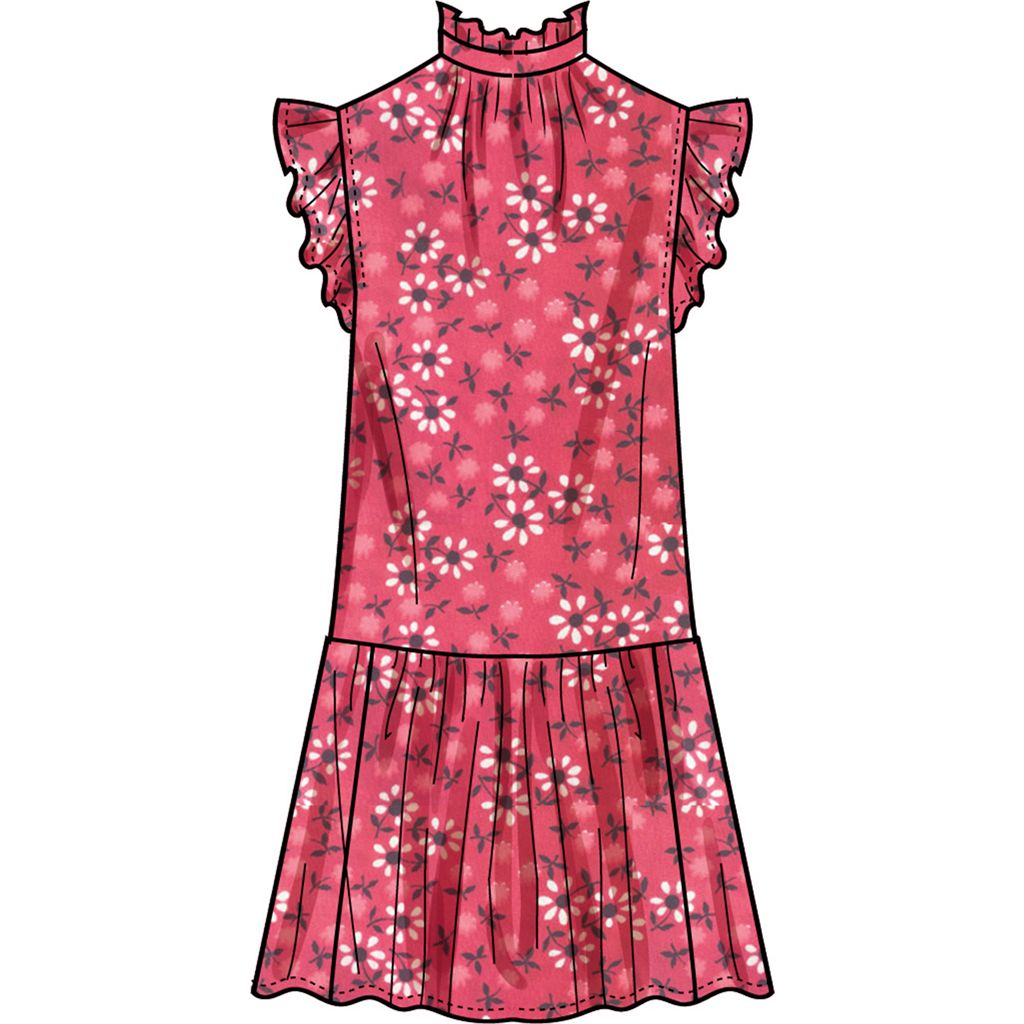 Simplicity Sewing Pattern S3211 Girls Dress with Sleeve Variations 3211 Image 3 From Patternsandplains.com