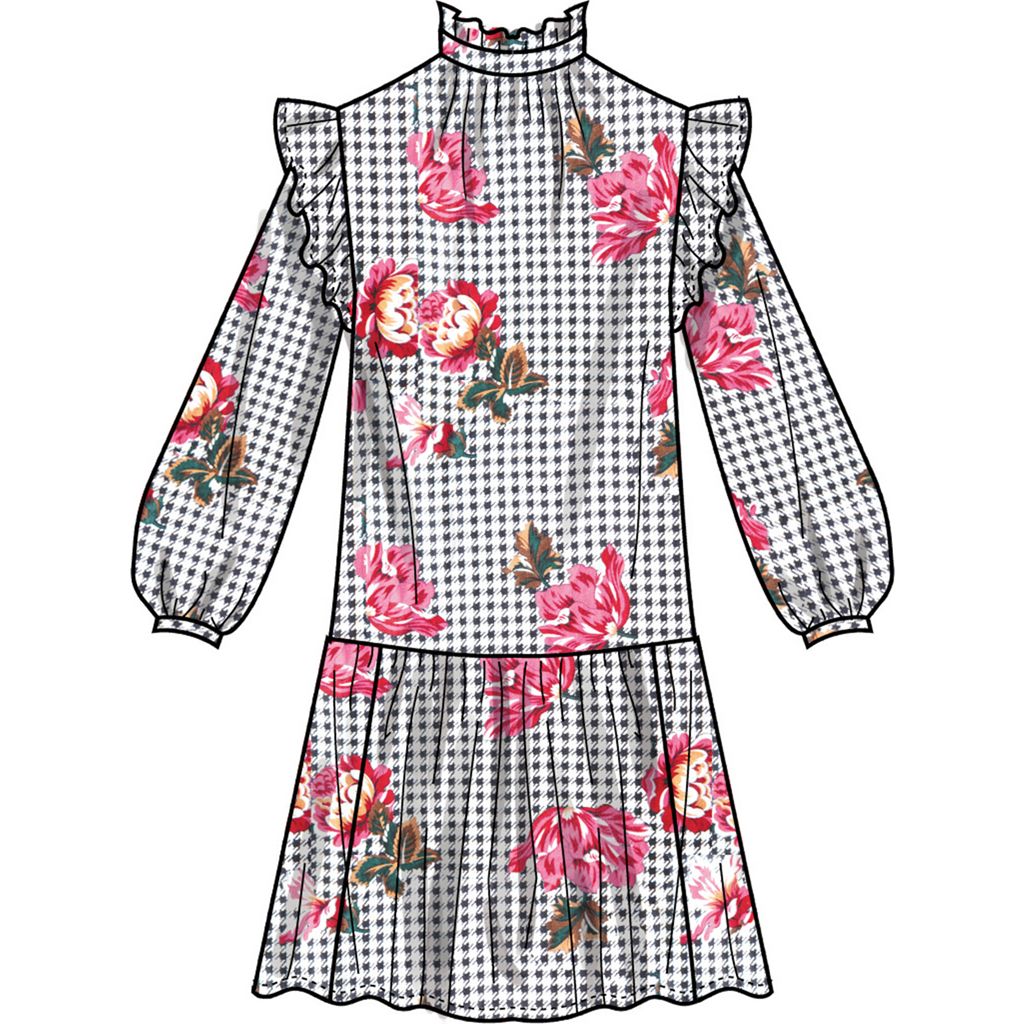 Simplicity Sewing Pattern S3211 Girls Dress with Sleeve Variations 3211 Image 4 From Patternsandplains.com