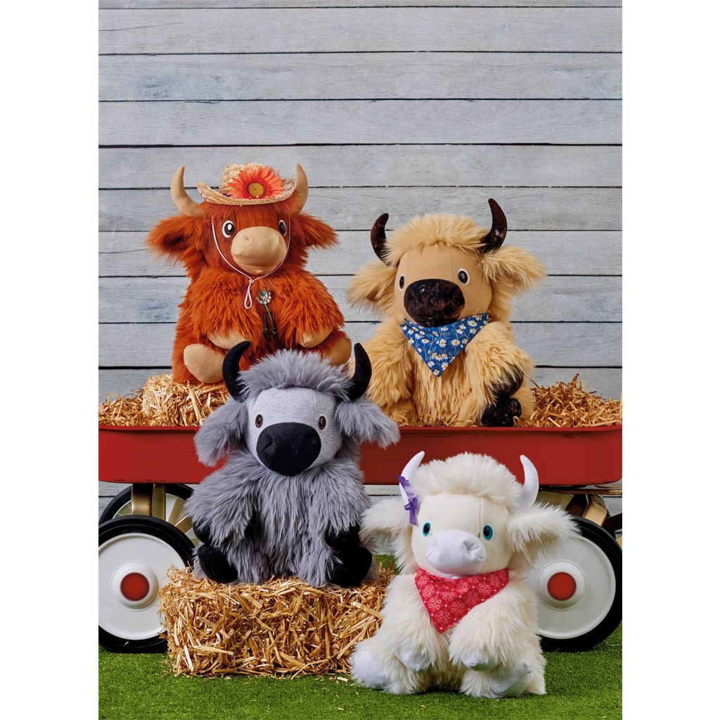 Simplicity Sewing Pattern S3221 Plush Highland Cows by Carla Reiss 3221 Image 2 From Patternsandplains.com