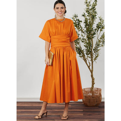 Simplicity Sewing Pattern S3229 Misses and Womens Midi Dress in Two Lengths 3229 Image 2 From Patternsandplains.com