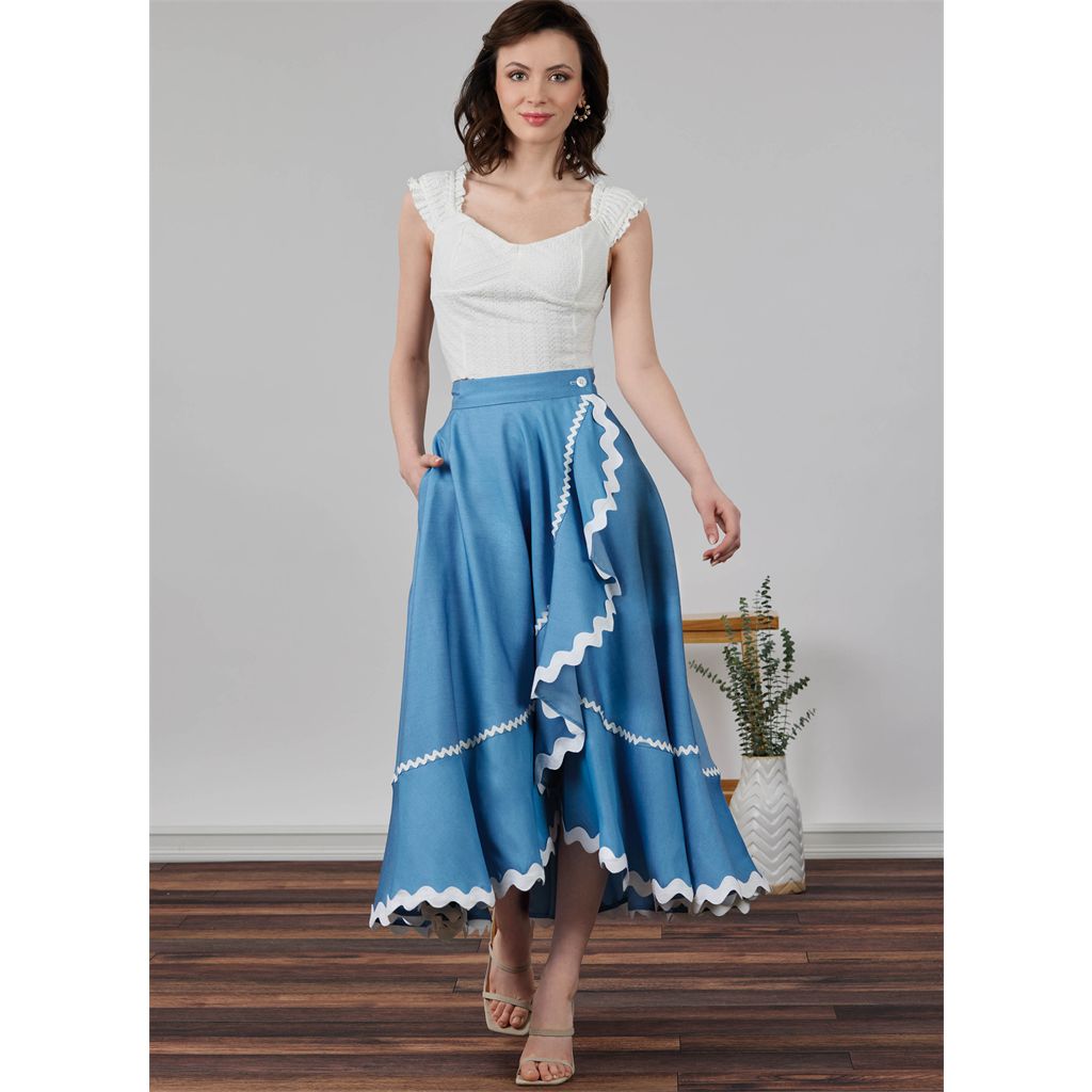 Simplicity Sewing Pattern S3235 Misses Wrap Midi Skirt 3235 Image 2 From Patternsandplains.com