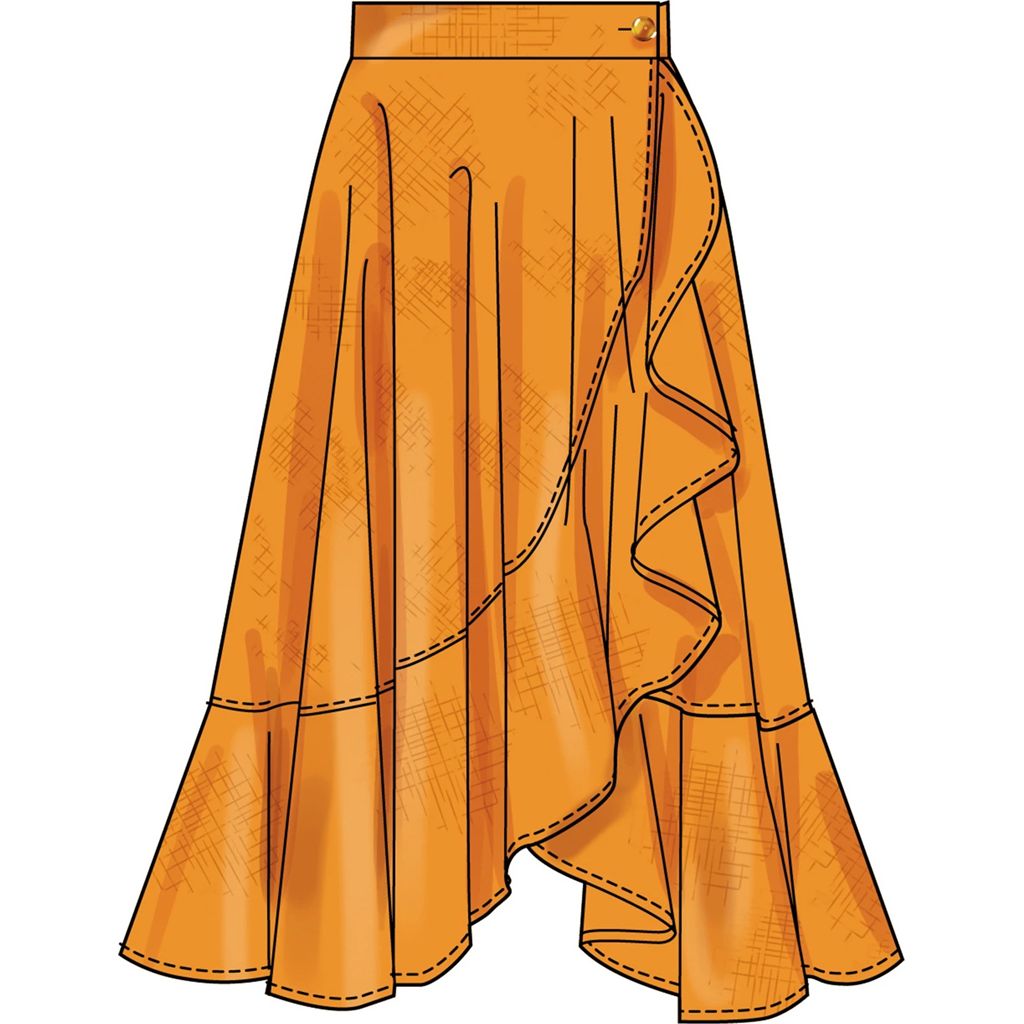 Simplicity Sewing Pattern S3235 Misses Wrap Midi Skirt 3235 Image 3 From Patternsandplains.com