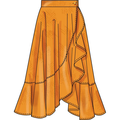 Simplicity Sewing Pattern S3235 Misses Wrap Midi Skirt 3235 Image 3 From Patternsandplains.com