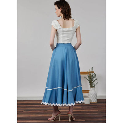Simplicity Sewing Pattern S3235 Misses Wrap Midi Skirt 3235 Image 5 From Patternsandplains.com
