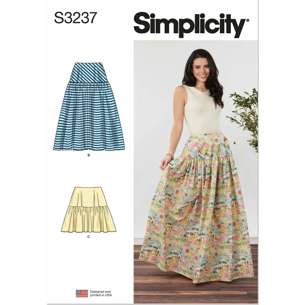 Simplicity Sewing Pattern S3237 Misses Skirt in Three Lengths 3237 Image 1 From Patternsandplains.com
