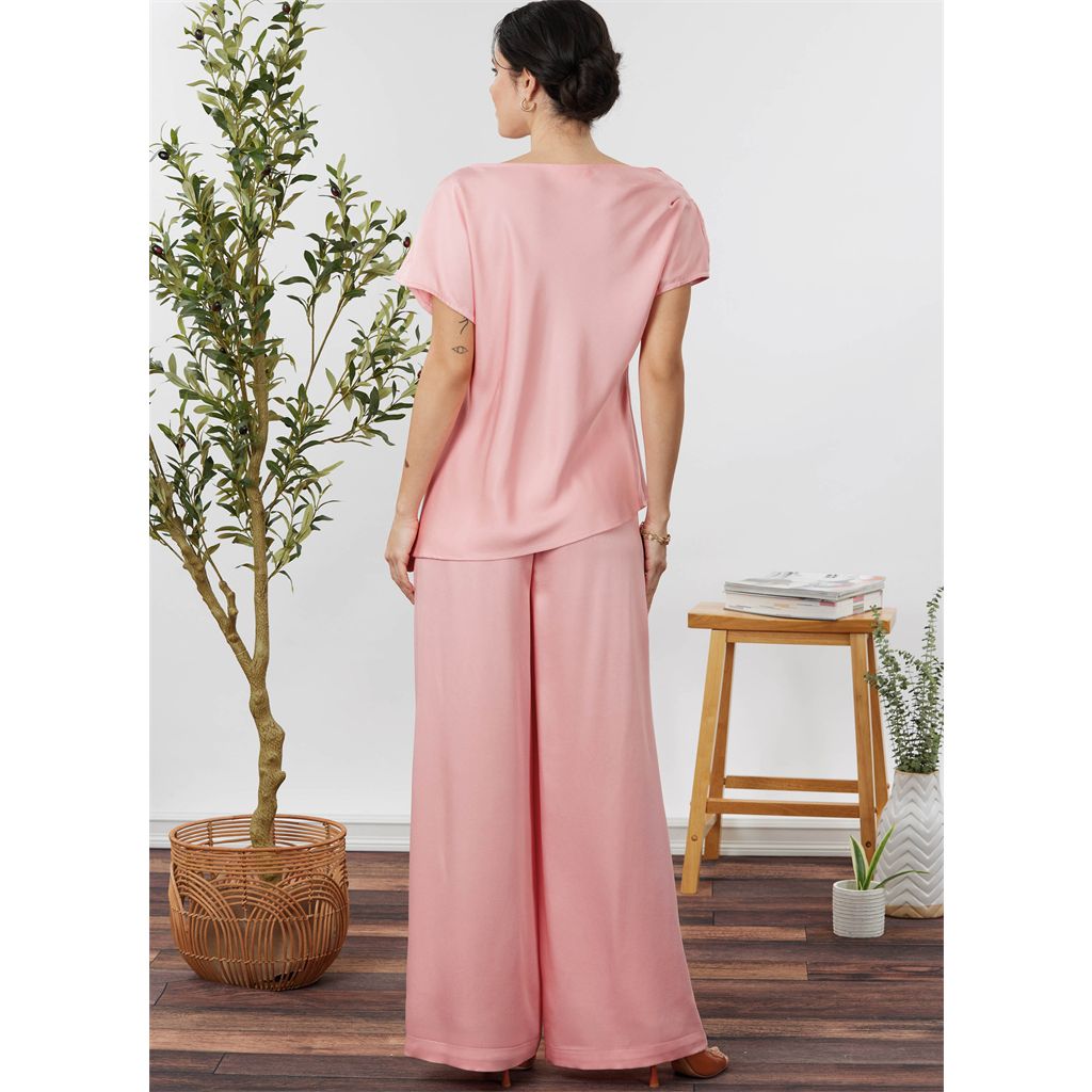 Simplicity Sewing Pattern S3239 Misses and Womens Draped Asymmetrical Top and Pull On Pants 3239 Image 7 From Patternsandplains.com