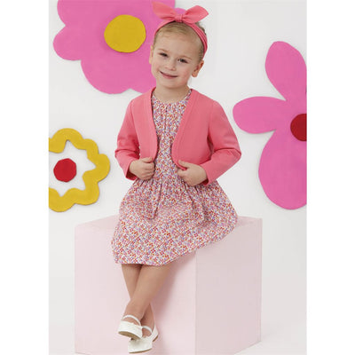 Simplicity Sewing Pattern S3244 Childrens Dresses Bolero and Headband in Three Sizes 3244 Image 3 From Patternsandplains.com
