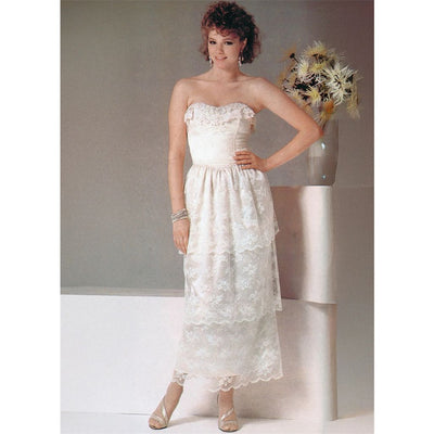 Simplicity Sewing Pattern S3246 1980s Misses and Miss Petite Lined Dresses by Jessica McClintock 3246 Image 3 From Patternsandplains.com
