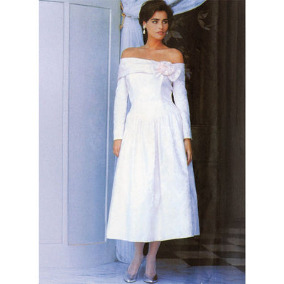 Simplicity Sewing Pattern S3248 1990s Misses and Miss Petite Dress in Two Lengths by Jessica McClintock 3248 Image 3 From Patternsandplains.com