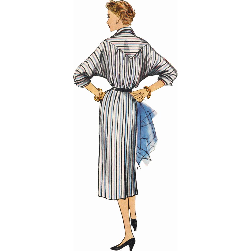 Simplicity Sewing Pattern S3251 1950s Misses Dolman Sleeve Dress 3251 Image 3 From Patternsandplains.com
