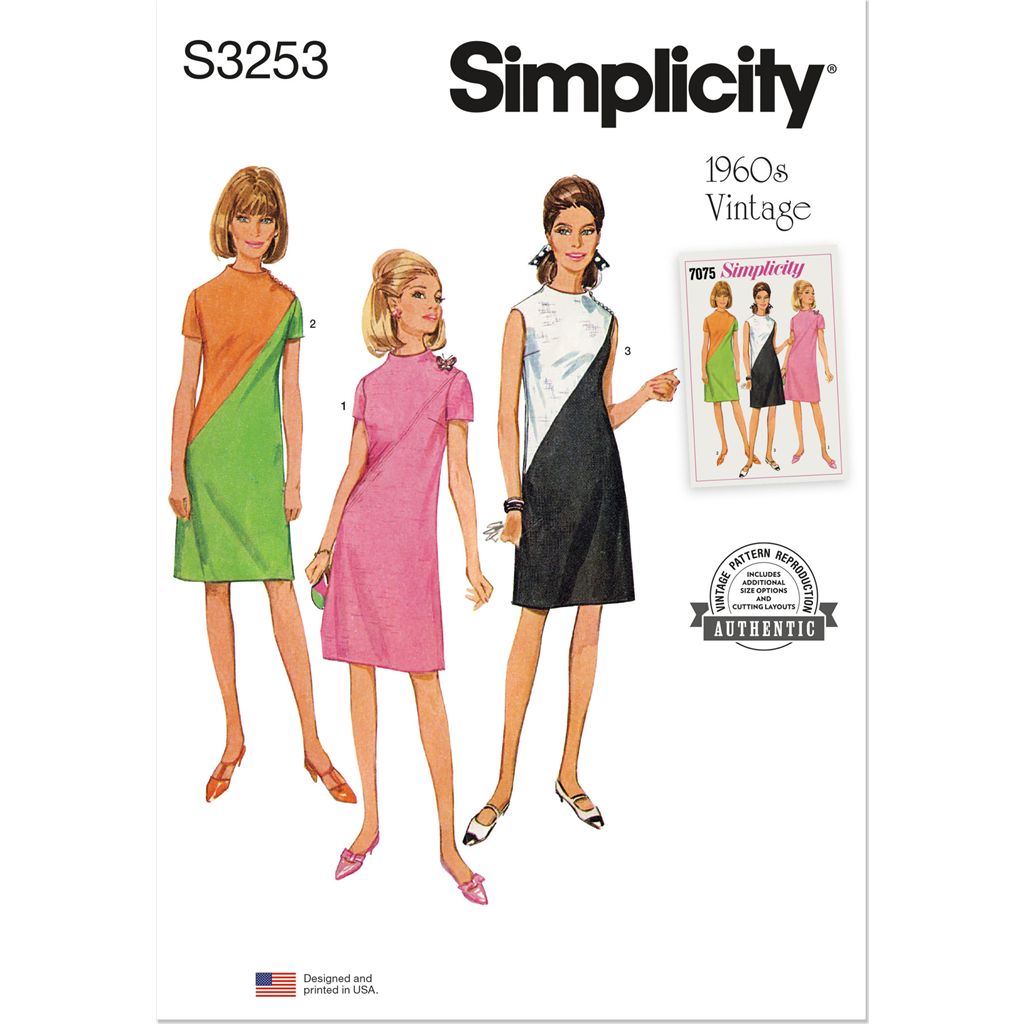 Simplicity Sewing Pattern S3253 1960s Misses Dress 3253 Image 1 From Patternsandplains.com