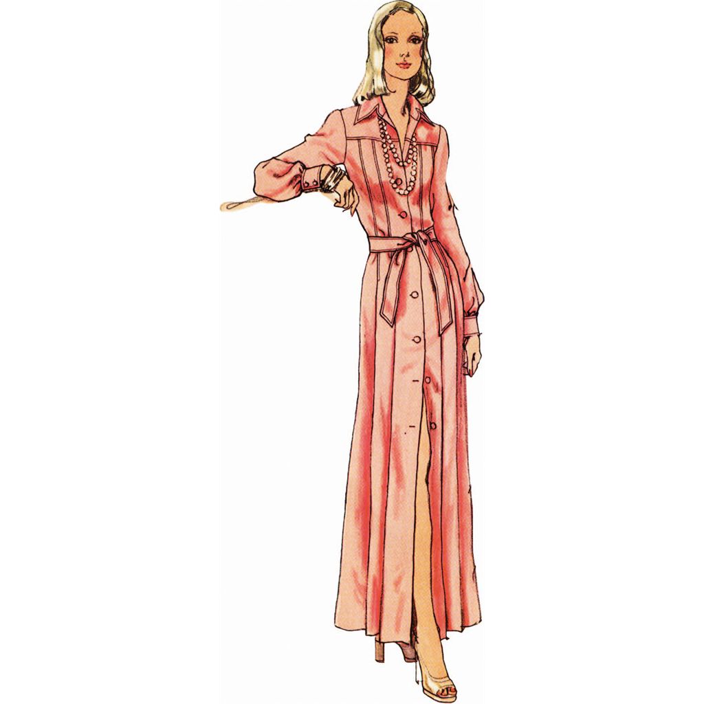 Simplicity Sewing Pattern S3254 1970s Misses Shirtdress in Two Lengths 3254 Image 2 From Patternsandplains.com
