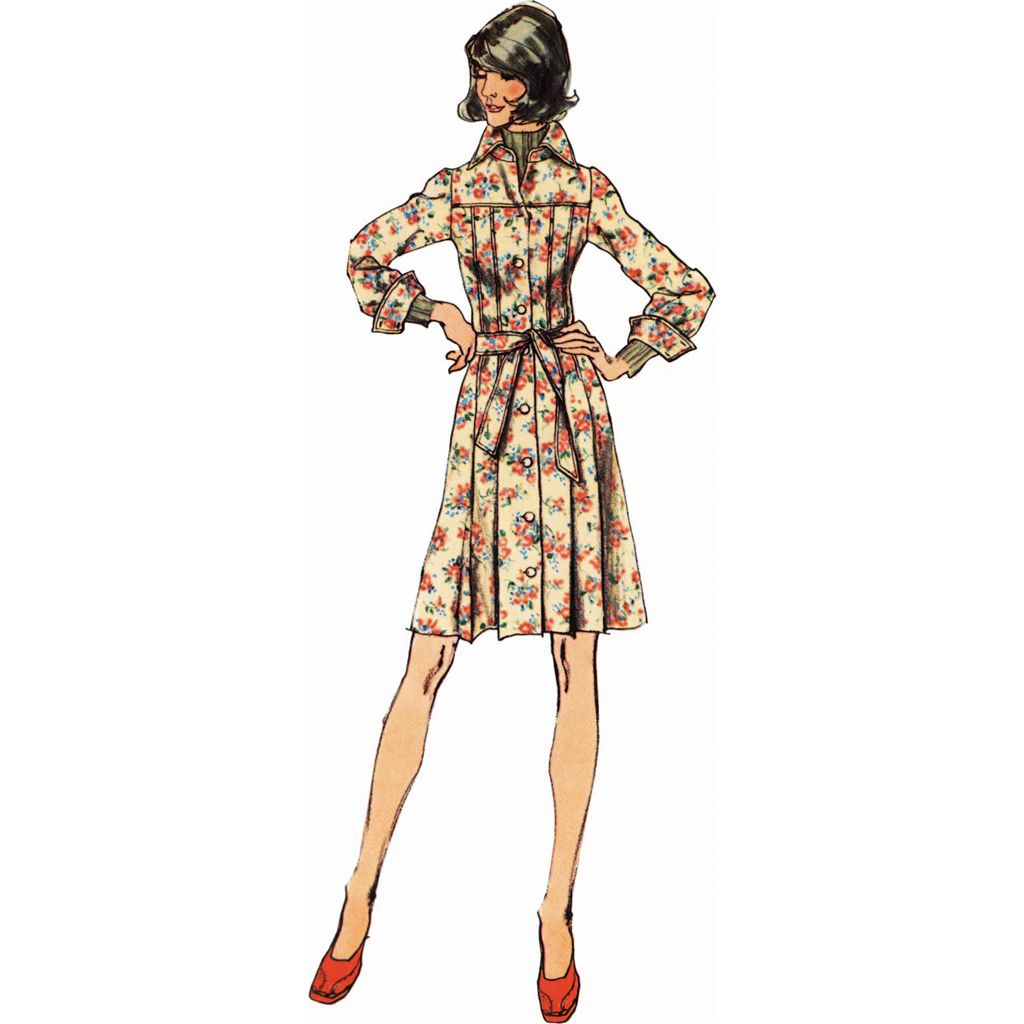 Simplicity Sewing Pattern S3254 1970s Misses Shirtdress in Two Lengths 3254 Image 3 From Patternsandplains.com
